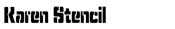 Karen Stencil font preview